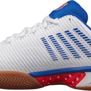 K-Swiss Men's Hypercourt Express 2 Indoor Tennis Shoe, White/Red, 12 M