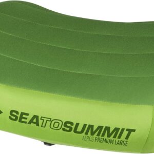 Sea to Summit Aeros Premium Inflatable Travel Pillow, Large (16.5 x 11), Lime