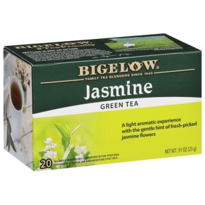 Bigelow Jasmine Green Tea, 20 Bags, All Natural, 0.91 Ounces (Pack Of 6)