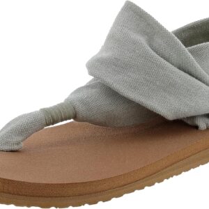 Sanuk Women's Yoga Sling | Sandals for Women | Yoga Sandals For Women | Memory Foam Footbed | Two-Way Stretch Upper, Desert Sage, 6