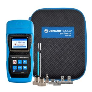 Jonard Tools FLS-55 Multi-Mode & Single-Mode Fiber Optic Light Source with FC/LC/SC (PC/UPC) Adapters (2025 Model)