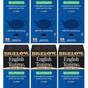 Bigelow Decaffeinated English Teatime Tea 28-Count Boxes (Pack of 6) Premium Bagged Caffeine-Free Black Tea Antioxidant-Rich All Natural Decaffeinated Tea in Individual Foil-Wrapped Bags6