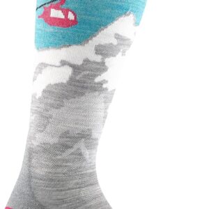 Darn Tough (1827) Women's Snow Yeti OTC Cushion Socks - (Aqua, Large)