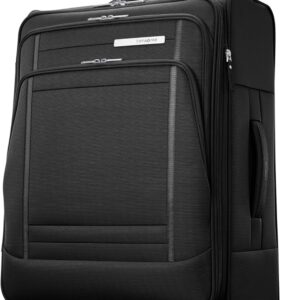 Samsonite UpLIFT 25" Lightweight Softside Luggage with Spinner Wheels - Expandable, Medium Checked - Airline-Approved, Polyester Soft Suitcase for Ultra Light Travel - Black