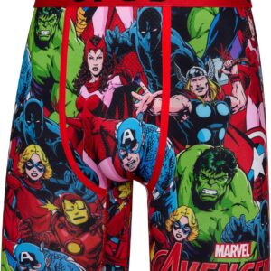 PSD Men's Avengers Squad Boxer Briefs, Multi, L