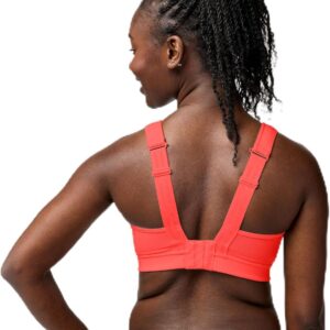 Brooks Women's Convertible 2.0 Sports Bra for High Impact Running, Workouts and Sports with Maximum Support - Neo Cayenne - 36 D