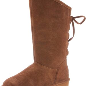 BEARPAW Phylly Youth's Boot Hickory Size 3 | Comfortable Suede Winter Boot | Youth's Classic Slip On Boot