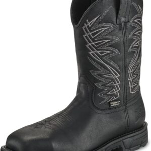 Irish Setter, Marshall, Men’s, 11", Waterproof, Steel Safety Toe, Pull-On Work Boot, Black, 11.5 EE (Wide)