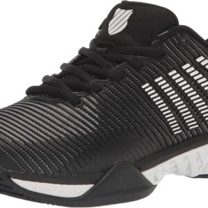 K-Swiss Men's Hypercourt Express 2 Tennis Shoe, Black/White/Highrise, 12 M