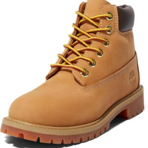 Timberland Youth 6" Premium Waterproof Boot, Brown, 13 Medium