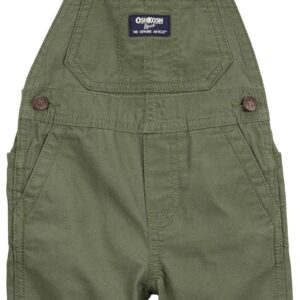 OshKosh B'Gosh Boys World's Best Overalls, Green Canvas, 12M