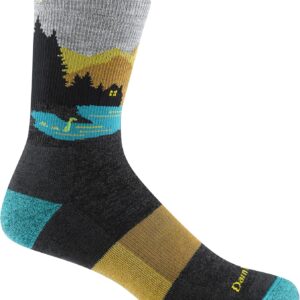 Darn Tough Vermont Men's Close Encounters Micro Crew Midweight with Cushion Sock (Style 5014) - Charcoal, Large