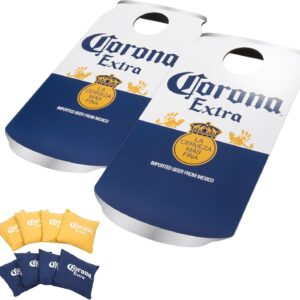 Corona Cornhole Board Set - Bean Bag Toss with Can-Shaped Cornhole Boards and Corn Hole Bags Set of 8 - Yard Games for Adults by Trademark Games
