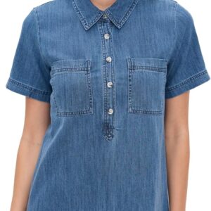 Z SUPPLY Women's Authentic Denim Mini Dress, Medium Indigo, Blue, S