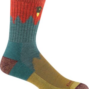 Darn Tough Vermont Men's Number 2 Micro Crew Midweight with Cushion Sock (Style 1974) - Blue/Teal, Large