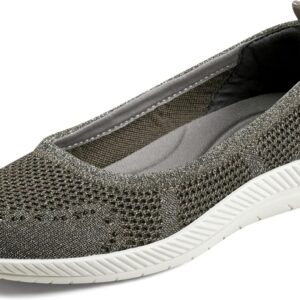 Easy Spirit Women's Glitz 2 Sneaker, Dark Grey Glitter, 6.5 Wide