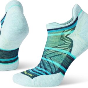 Smartwool SW001672G74L Women's Run Targeted Cushion Stripe Low Ankle Socks Twilight Blue L