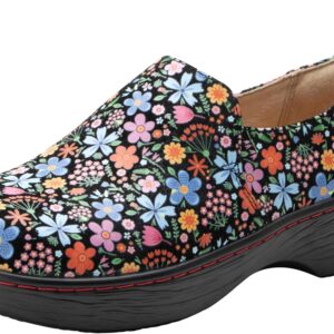 Alegria Women's Origin Orygin Wood Grain Leather Slip On Clog Wonder Wall 8-8.5 M US