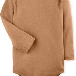 Colored Organics - Organic Cotton Baby Bodysuit - Long Sleeve Infant One Piece - Ginger - 0-3M