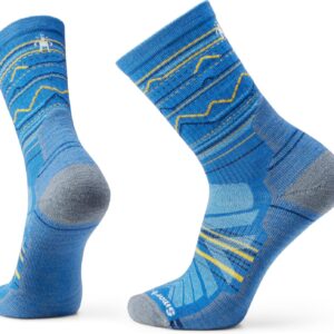 Smartwool Performance Hike Light Cushion Mountain Range Pattern Crew, Laguna Blue, L