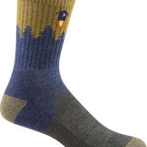 Darn Tough Vermont Men's Number 2 Micro Crew Midweight with Cushion Sock (Style 1974) - Blue/Denim, X-Large