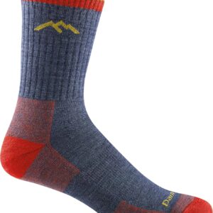 Darn Tough Vermont 1466 Men's Merino Wool Micro Crew Hiker Sock With Cushion - Blue/Denim, X-Large