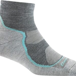 Darn Tough Vermont Women's Light Hiker 1/4 Lightweight with Cushion (Style 1987) - Grey/Slate, Medium
