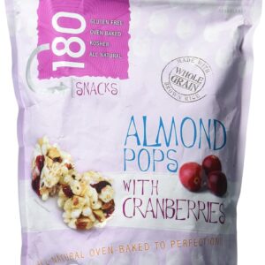 180 Snacks Almond Pops With Cranberries 15 oz Value Bag